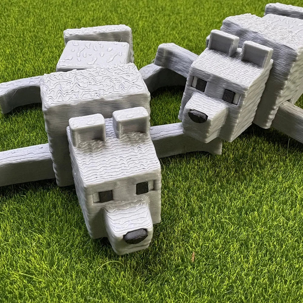 Multi-articulated 3D Printing Articulating Animals Squirrels Foxes Dogs Wolves for Home Desk Decoration Decor Kids Gift
