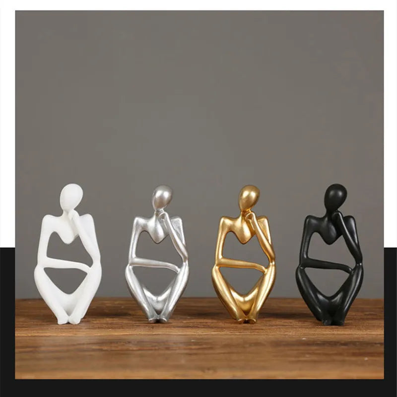 Home Décor Nordic Style Left and Right Thinking Character Personalized Home Accessories Abstract Resin Craft Ornament Room Décor
