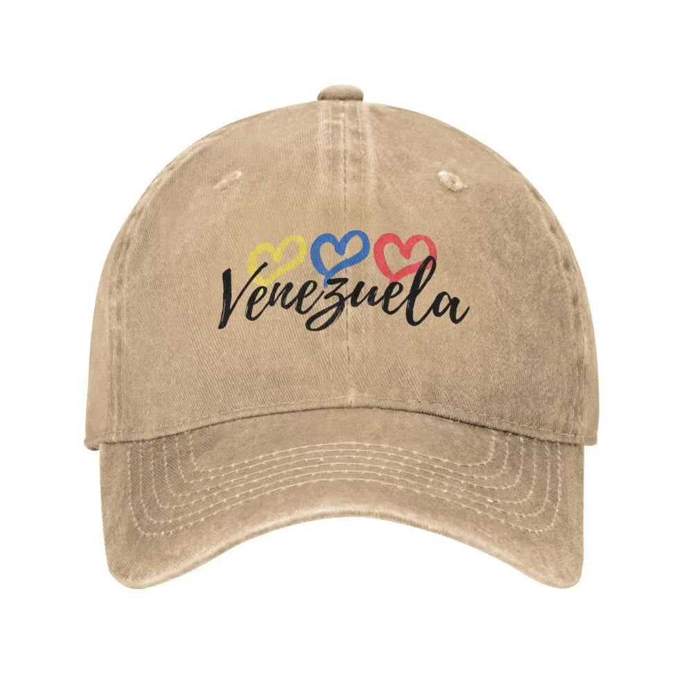 Vintage Venezuela Flag Baseball Cap Men Women Distressed Washed Snapback Hat Venezuelan Sandwich Outdoor Running Golf Caps Hat