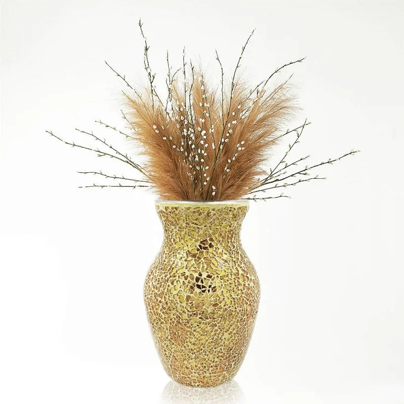 Bohemian Mosaic Glass Vases