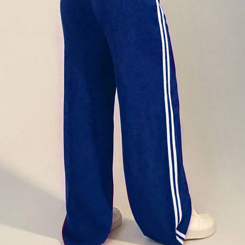 Women's Pants Autumn New Fashion Streetwear Basic Straight Casual Slim Striped Trousers Female Sexy Solid Simple Versatile Pants