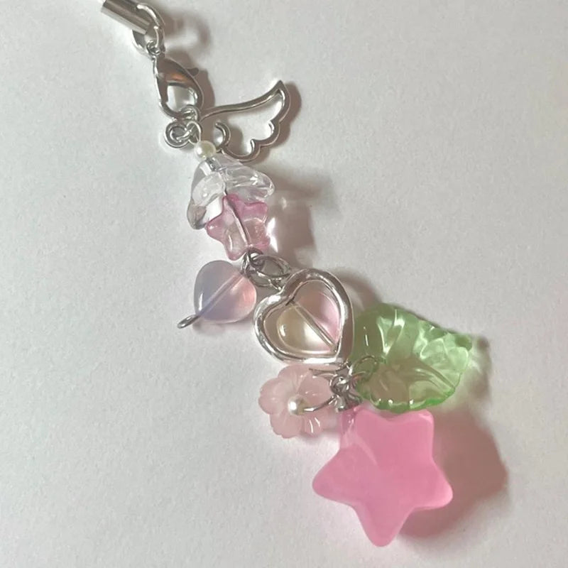 Green and pink Phone-cases accessories cute star phone charm