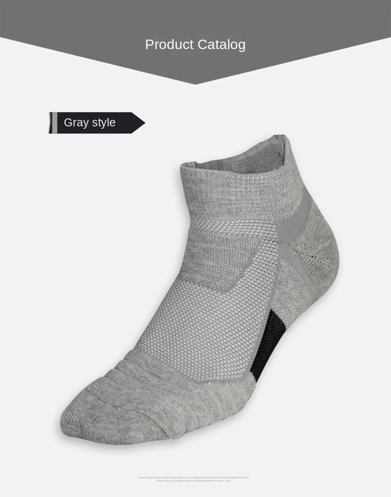 3 Pairs Breathable Mesh Athletic Terry Socks Cushioned Moisture-managing and Durable Reduces Foot for Running Hiking & Sports