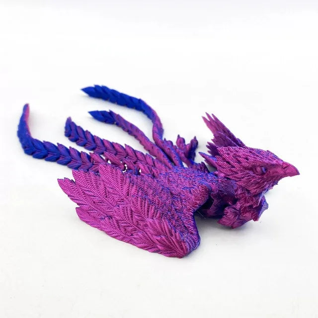 3D Printed Long Tail Phoenix Simulation Animal Model: Joint Movable Design – Perfect as Home Ornament & Engaging Children’s Toy