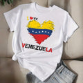 Women's Comfit T-shirt I LOVE VENEZUELA Aesthetic Clothes Women Short Sleeve Streetwear Top Tee﻿s ﻿Summer Causal Shirt