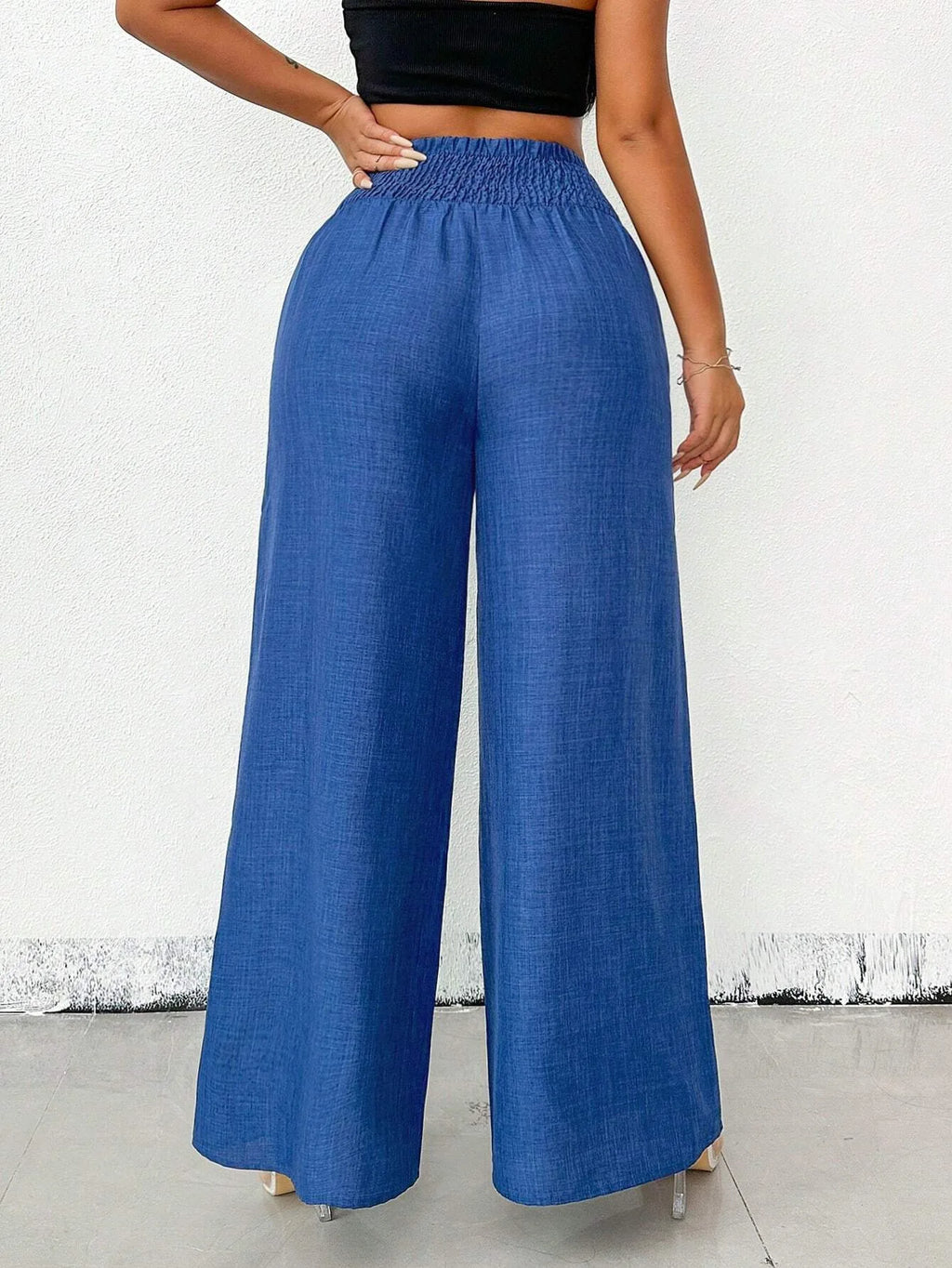 Elegant Solid Wide Leg Pants Fashion