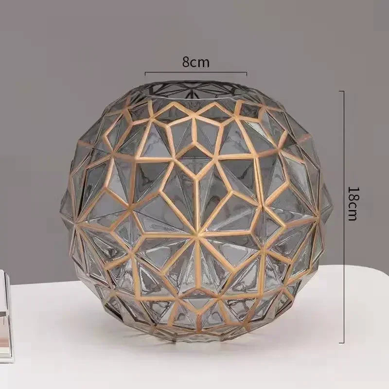 Light Luxury Nordic Glass Vase Living Room Decoration