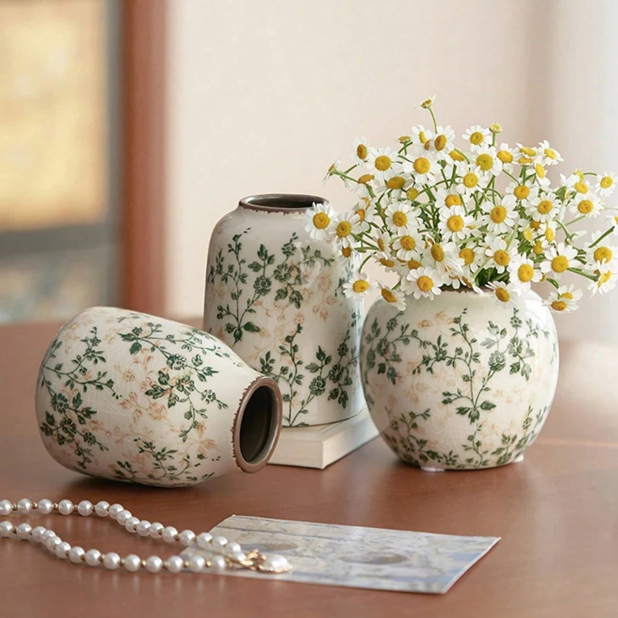 Ice Cracked Ceramic Vase