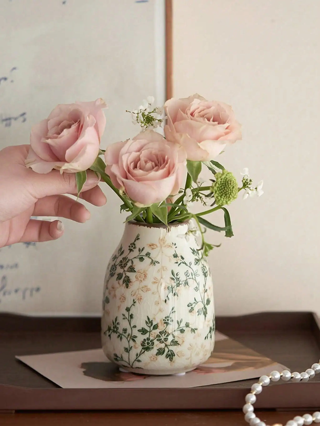 Ice Cracked Ceramic Vase
