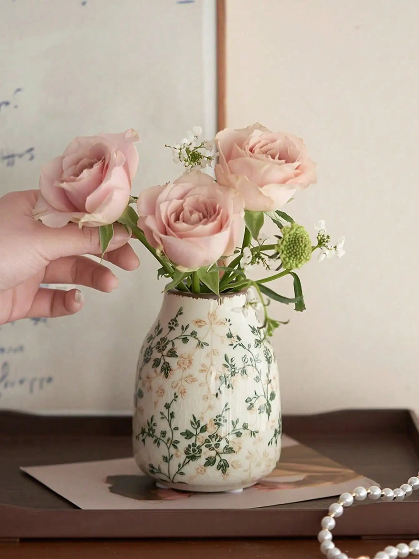 Ice Cracked Ceramic Vase