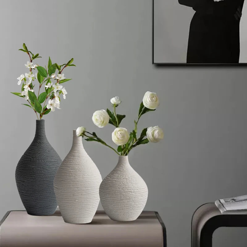 White Ceramic Vase Decoration for Home