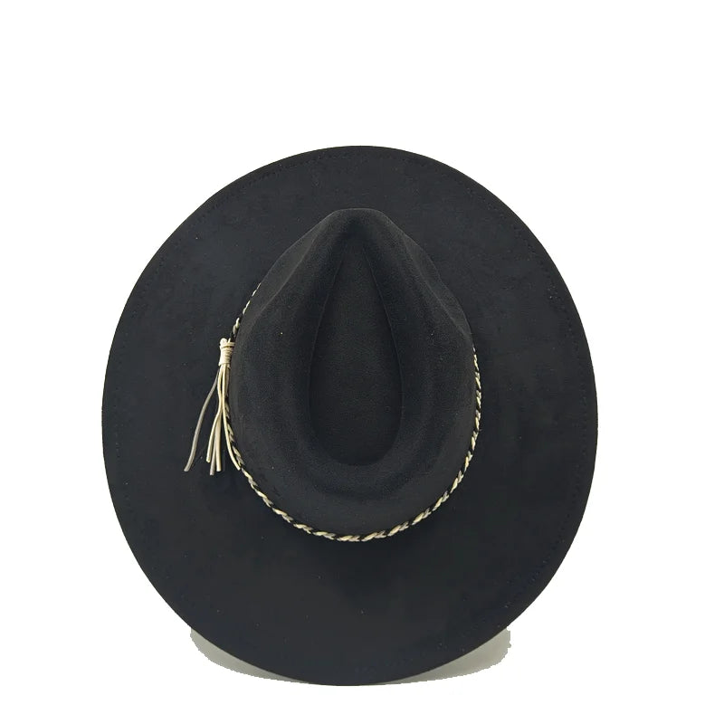 Gorras Para Hombres Three styles Suede Hat Water drop hat 9.5cm Wide Brim Fedora Hat Women's Autumn and Winter Felt Jazz Hat