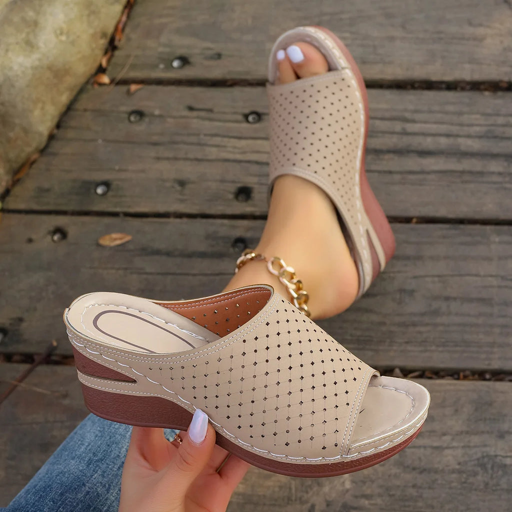 Sandals For Women Summer Dressy Women Shoes Thick Soled Wedge Sandals Fashionable One Foot Bohemian Beach Sandales Femmes