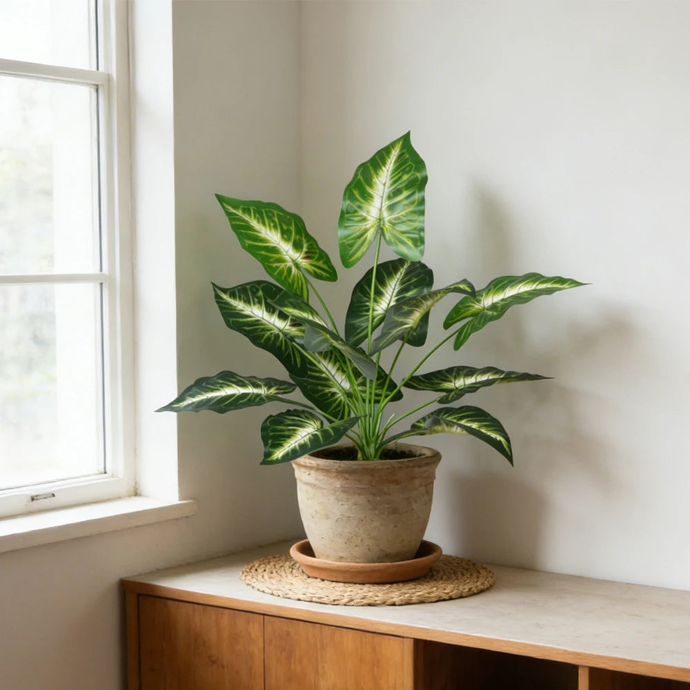Artificial Plants Green Palm Leaves