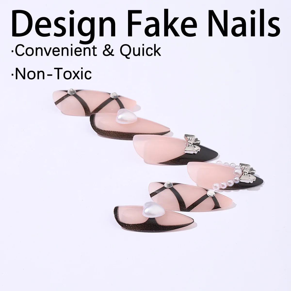 Gothic Bat Press-On Nails | 24pcs Reusable Acrylic | Halloween & Everyday