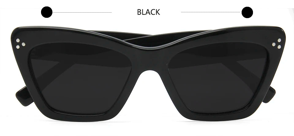 High Quality Acetate Sunglasses Women Cat Eye Trendy Sun Glasses Polarized Gafas De Sol 187S Brand Designer Eyewear Shades UV400