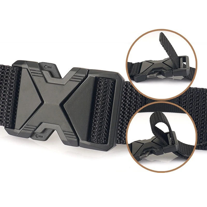 Men's belt buckle, woven lightweight and breathable, multi-functional outdoor casual and versatile commuting belt for men