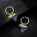 Venezuela Map Flag Keychain Charm Pendant Keyring Stainless steel Keychain Remembrances Jewelry Gifts for Women Men