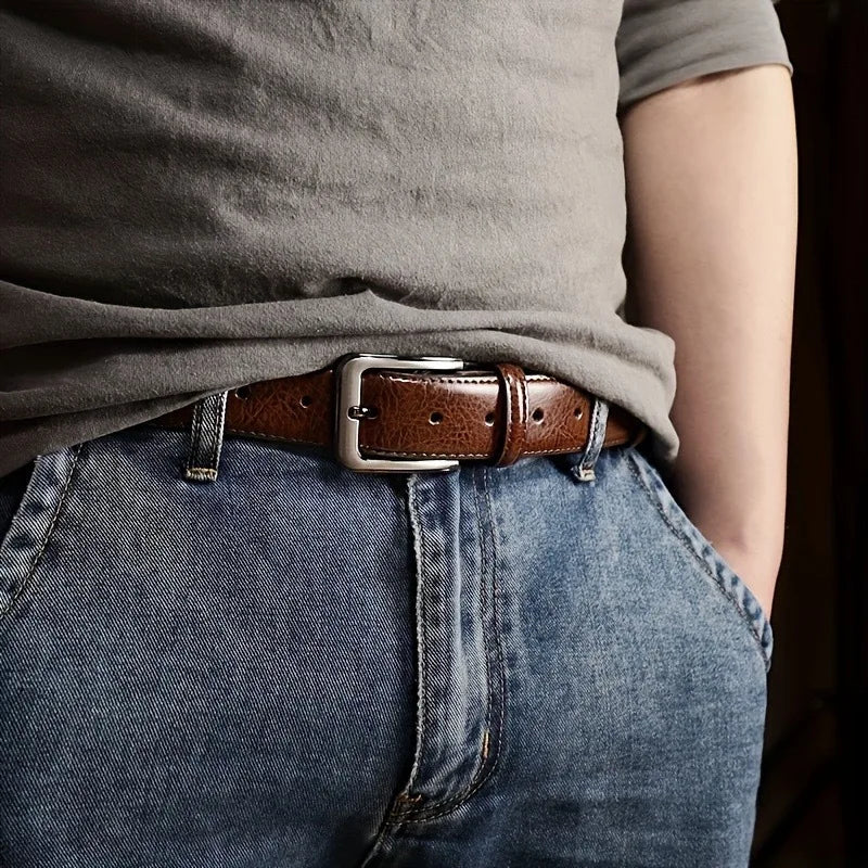 Mens Belt - Mens Ratchet Belt Leather for Dress Pant - Micro Adjustable Belt Fit Everywhere
