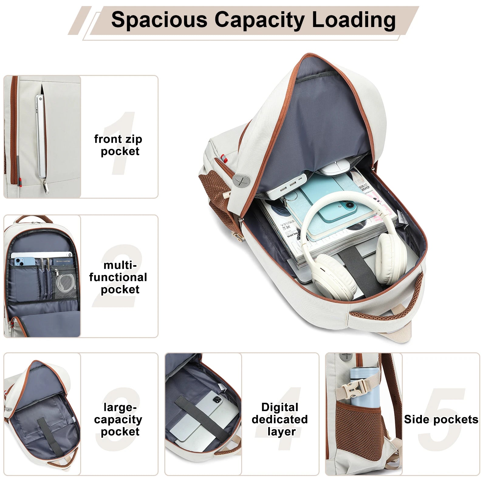Men's backpacks, travel bags, laptop bags,，suitable for both men and women，High School Bags Teen College Student Backpack