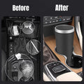 Compact Leakproof Mini Car Trash Can with Easy-Press Pop-Up Lid Durable Odor-Blocking Waterproof ABS Bin for Cup Holders Storage