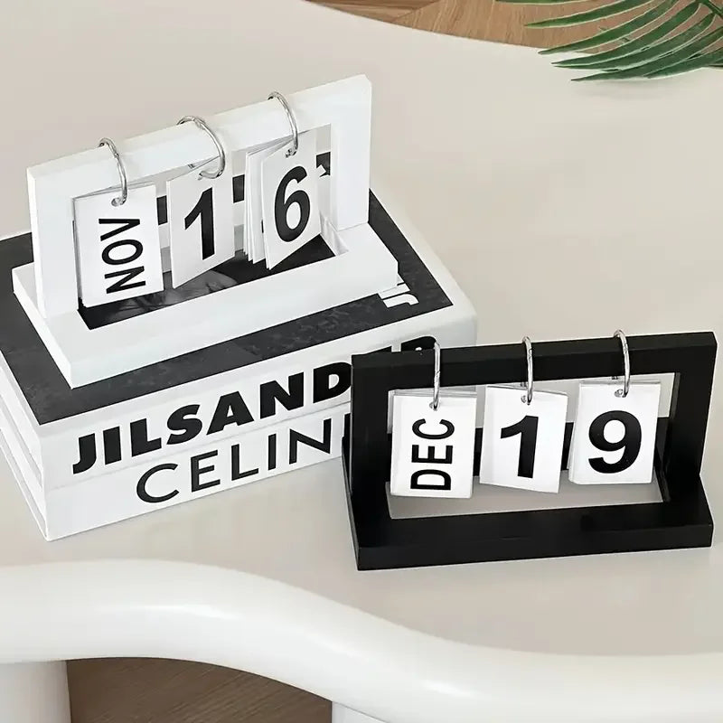 Ins Minimalist Style Living Room Office Decoration Plastic Calendar Ornament Modern Desk Accessories Simple Home Decor Crafts