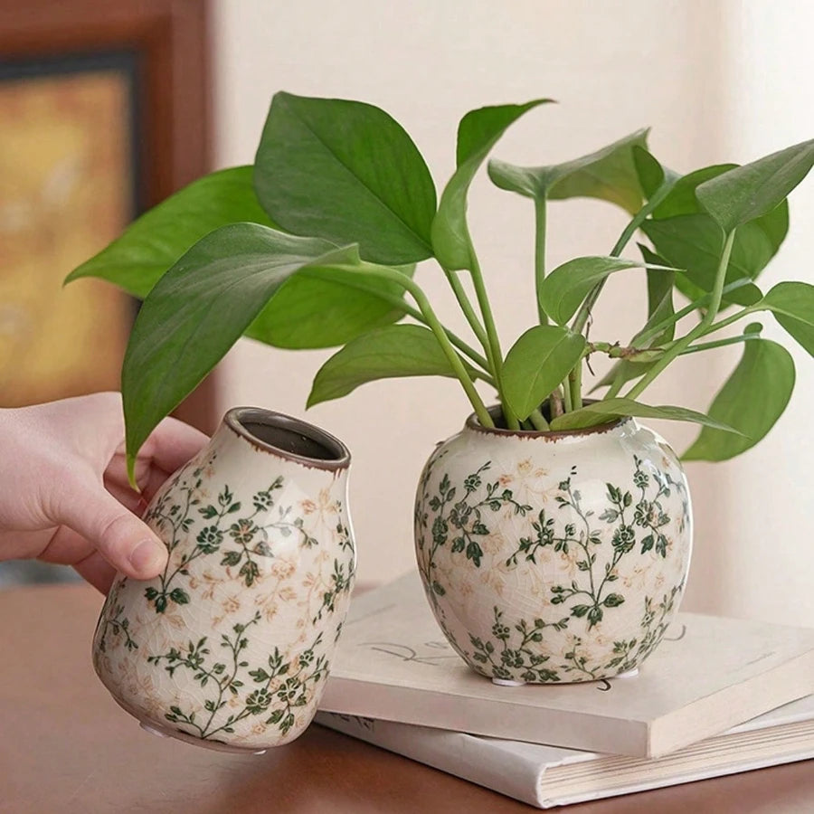 Ice Cracked Ceramic Vase