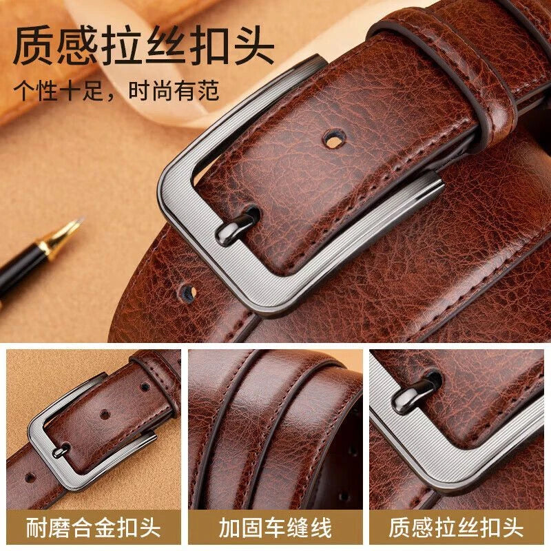 Mens Belt - Mens Ratchet Belt Leather for Dress Pant - Micro Adjustable Belt Fit Everywhere