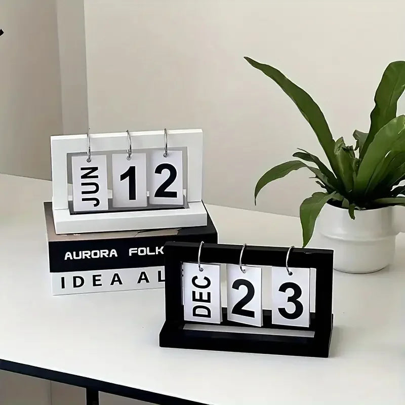 Ins Minimalist Style Living Room Office Decoration Plastic Calendar Ornament Modern Desk Accessories Simple Home Decor Crafts