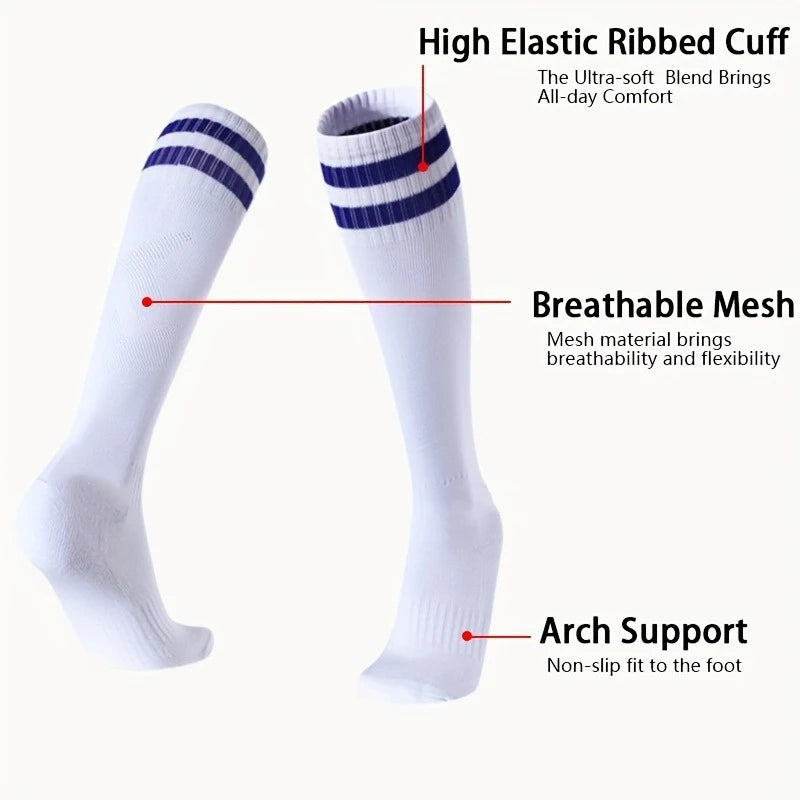 3 Pairs Breathable Mesh Athletic Terry Socks Cushioned Moisture-managing and Durable Reduces Foot for Running Hiking & Sports