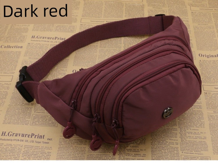 Unisex Waist Bag Multi-Functional Large Capacity Water Repellent Outdoor Sports Mobile Phone Wallet Oxford Cloth Cashier Bag