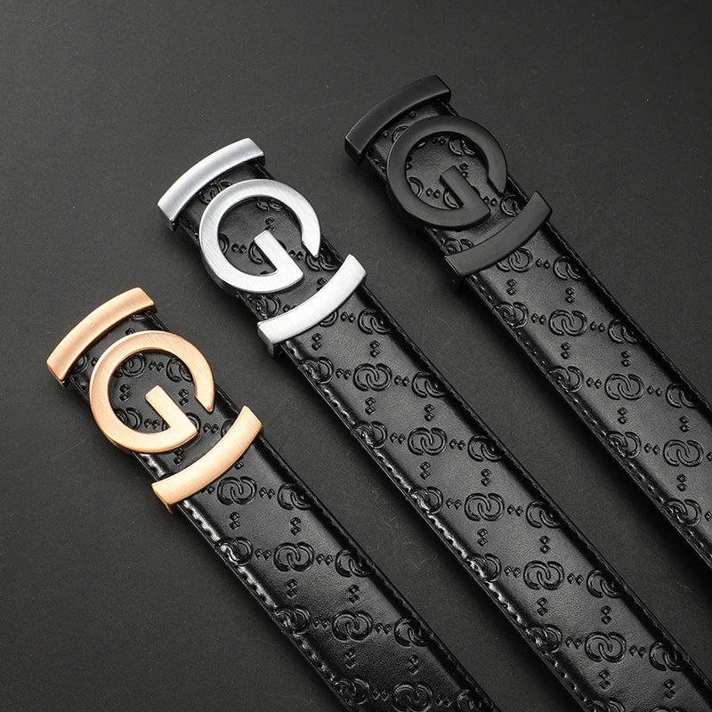 Men's Belt Fashionable Belt for Men Letter G Buckle Luxury Brand Belt Male Boss Business Style