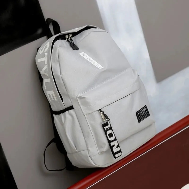 Fashion trend backpack backpack for men and women junior high school high school student bag large capacity korean version of th