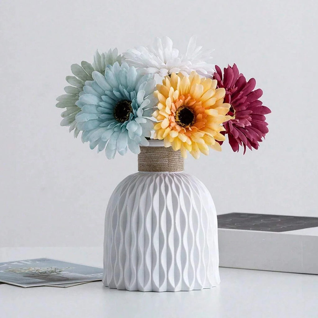 Plastic Flower Vase, Faux Ceramic Vase For Home Decoration