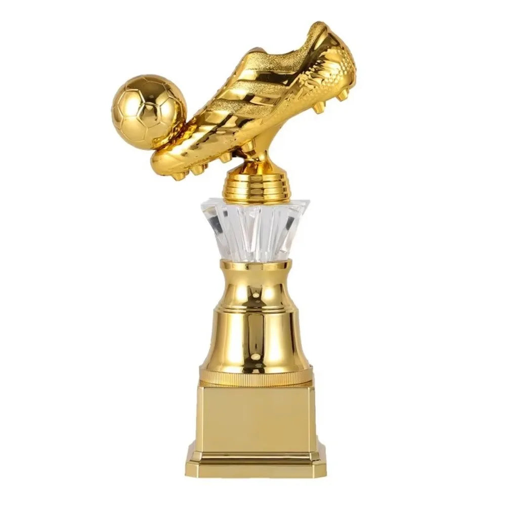 Youth Sports Golden Boot Award Trophy Football Match Plastics Soccer Fan Club Souvenir Cup Competition Honor Handicraft Football