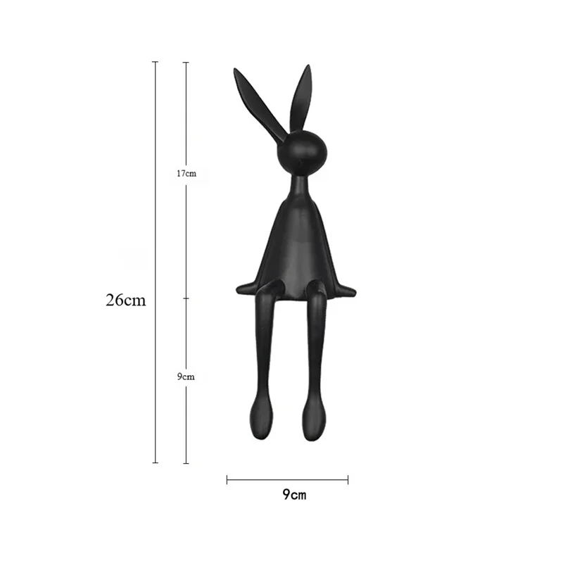 Creative Home Decor Rabbit Statue Abstract Art Sculpture Desk Living Room TV Cabinet Wine Cabinet Handicrafts Ornaments