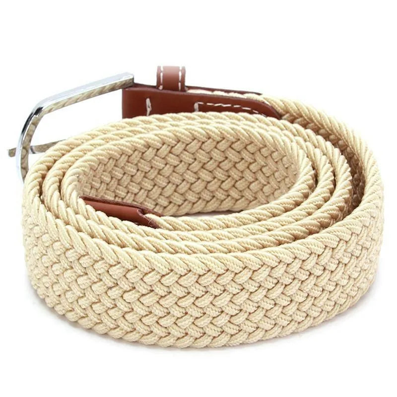 Men Belts Fashion Unisex Jeans Belts Adjustable Belt Men Outdoor Travel Hunting Waist Belt Automatic Plastic Buckle for Pants