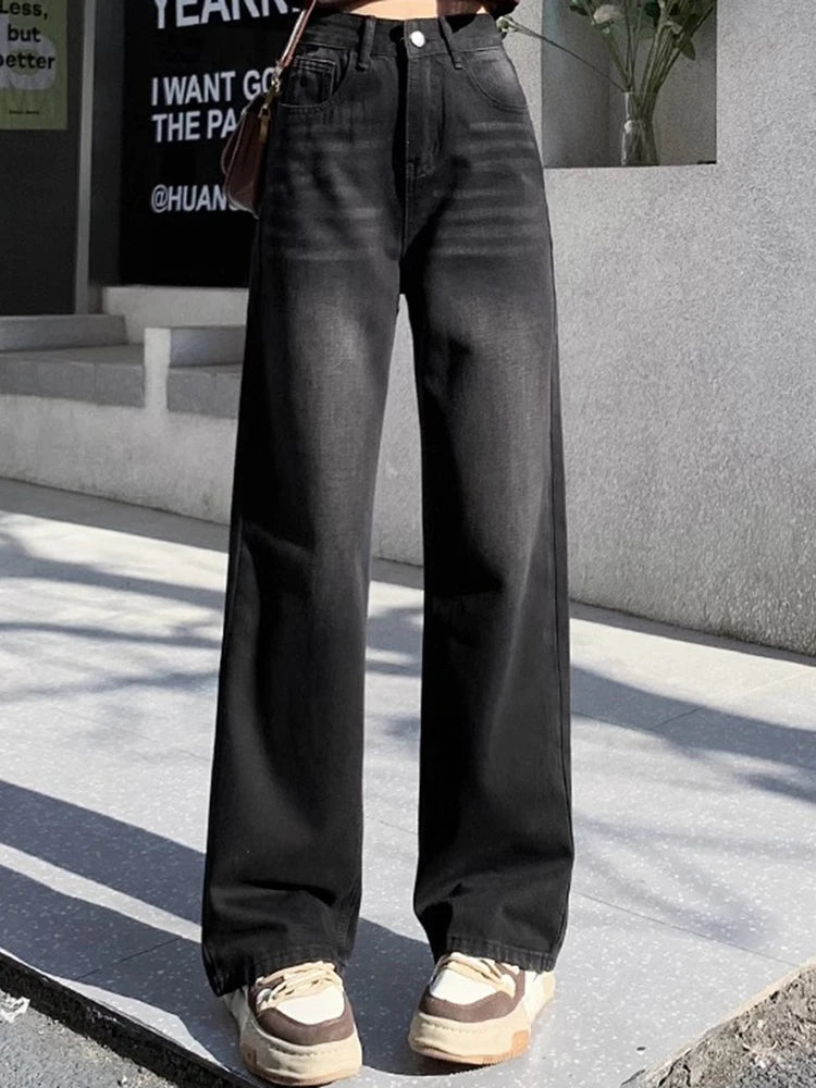 High Waist Jeans Lady Slim Fit Loose