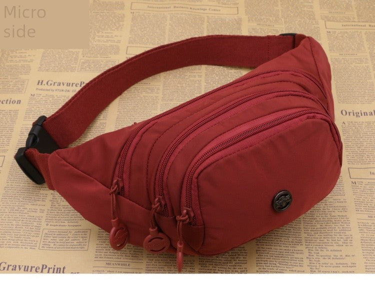 Unisex Waist Bag Multi-Functional Large Capacity Water Repellent Outdoor Sports Mobile Phone Wallet Oxford Cloth Cashier Bag