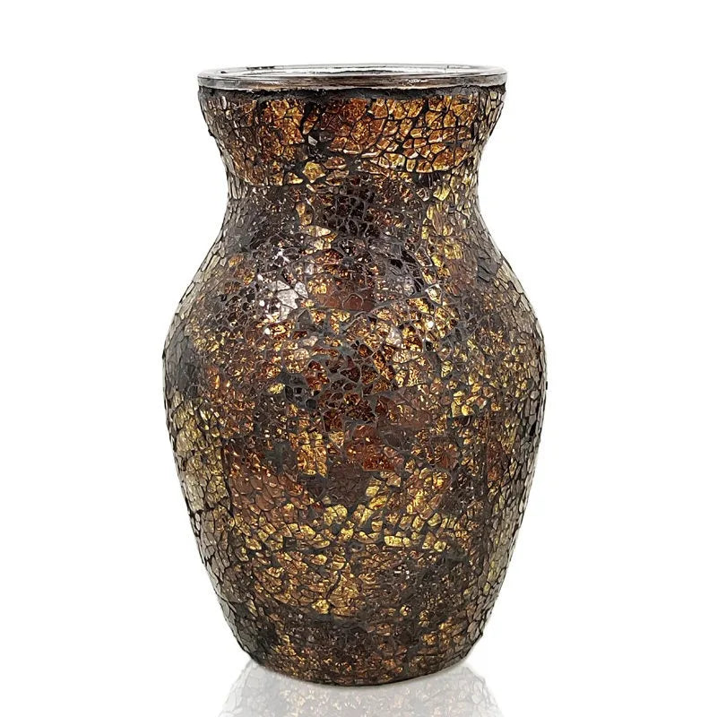 Bohemian Mosaic Glass Vases