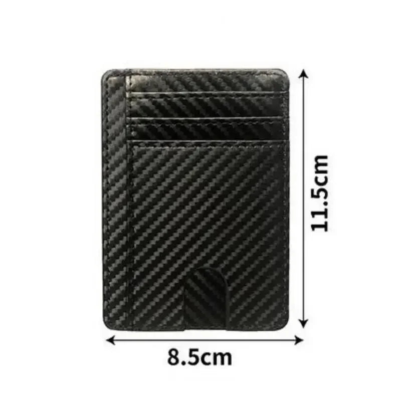 8 Slot Slim RFID Blocking Leather Wallet Credit ID Card Holder Purse Money Case Cover Anti Theft for Men Women Men Fashion Bags
