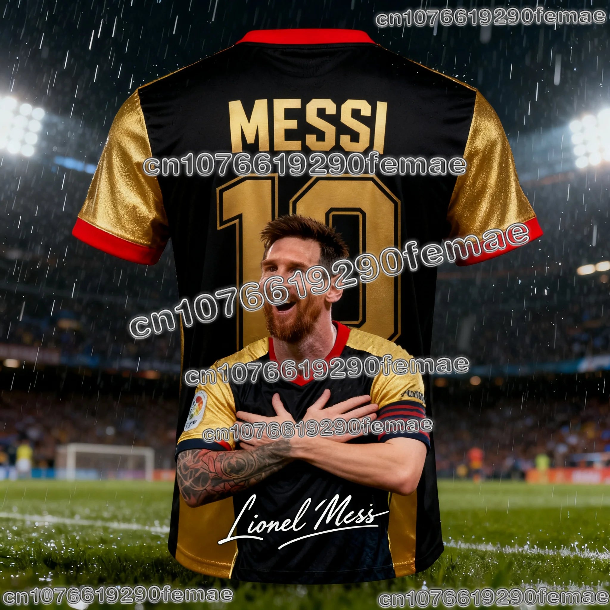 MESSI #10 2026 AI Football Jersey Fan Edition Training Tee for Kids and Adults Comfortable and Breathable Summer Sportswear