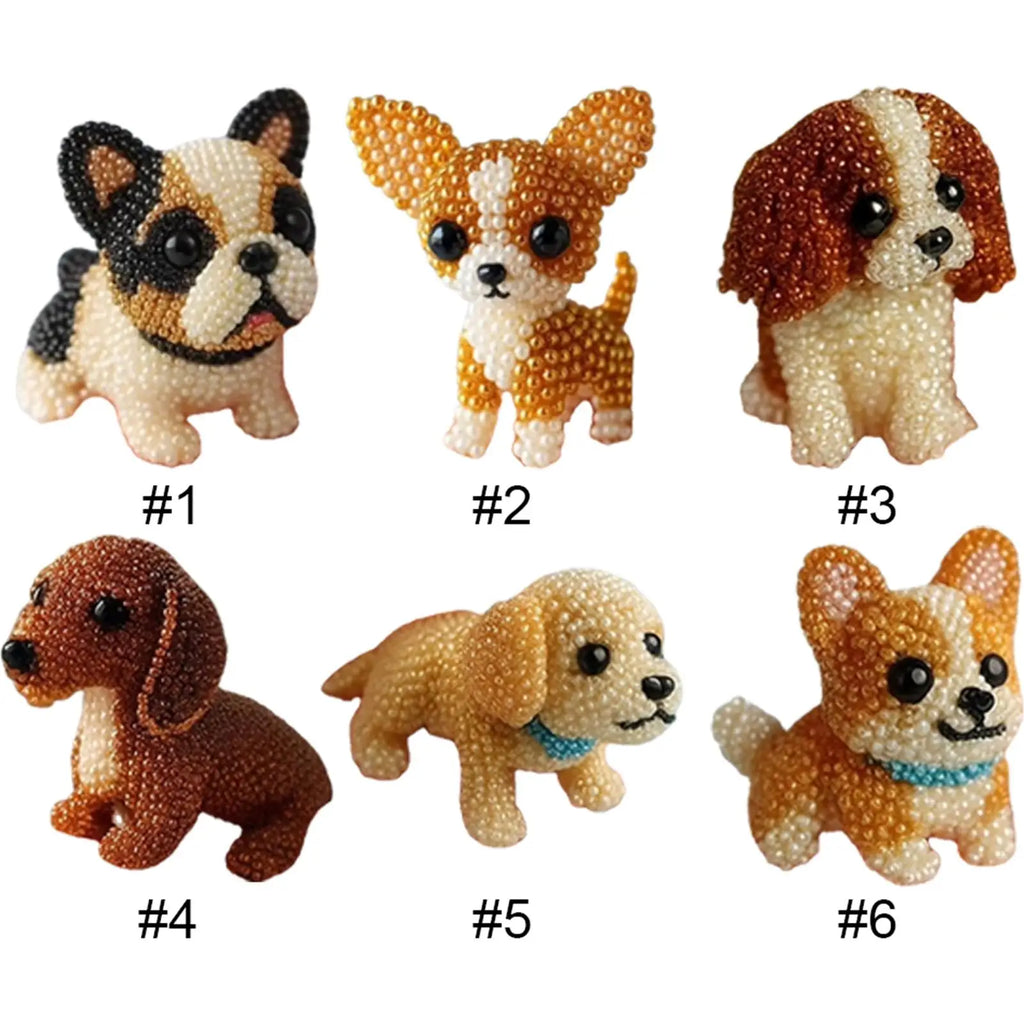 3D Animals Bead Craft Kit 3D Animal Dog Shape Bead Embroidery Set for Crafting Enthusiasts Girls Women Teens Adults DIY Gifts
