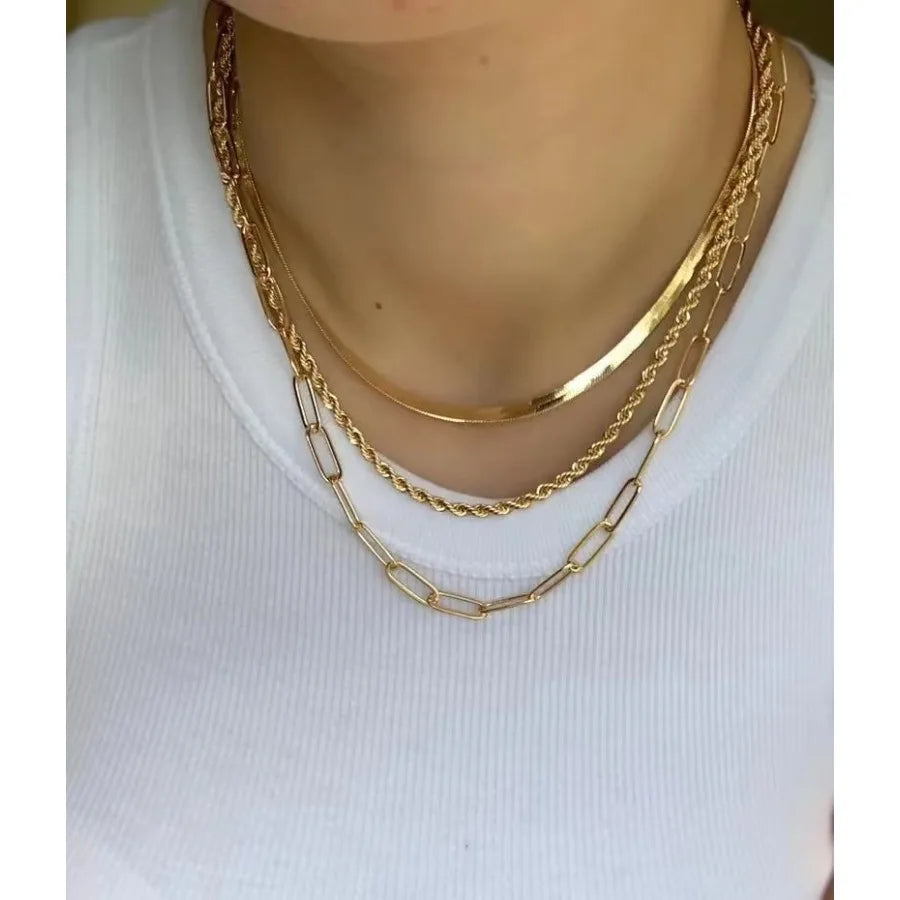 14K Gold Silver Plated Snake Chain Necklace Herringbone Necklace Gold Choker Necklaces for Women Girl Gifts Jewelry