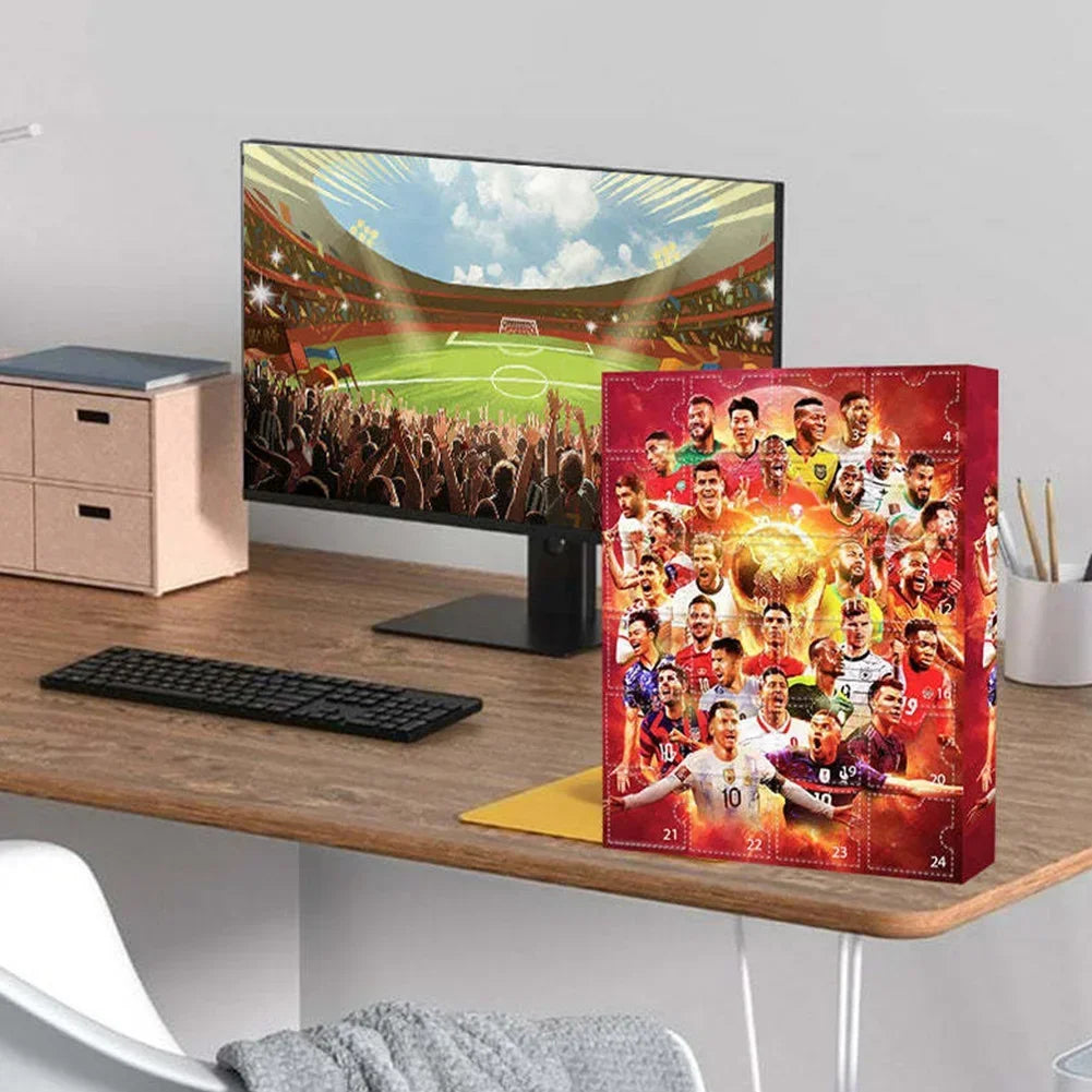 2026NEW Soccer Star Countdown Advent Calendar Football Set 24 Day Advent Calendar Football Party Birthday Gifts Sports Christmas