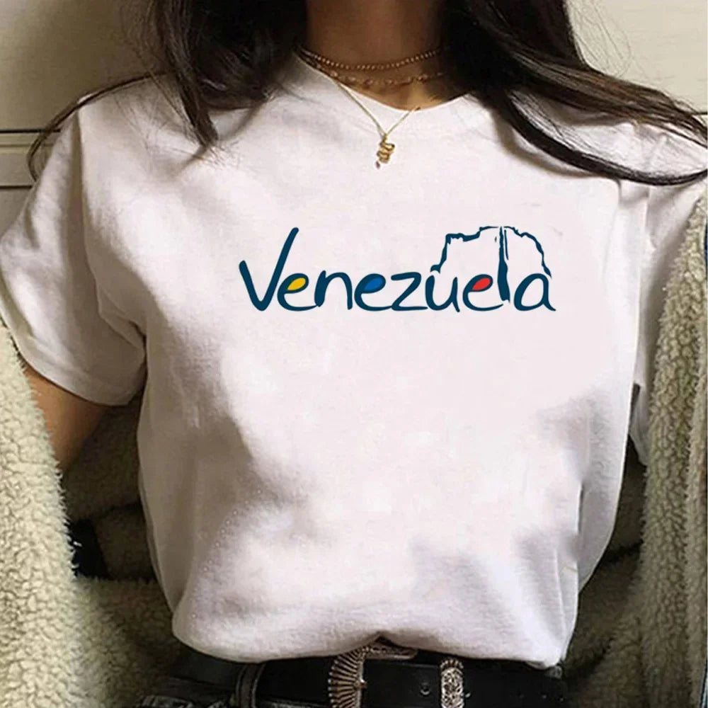 Venezuela t shirt women manga graphic t-shirts female streetwear funny clothing summer fashion casual short sleeve tops