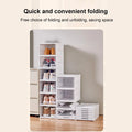 Shoe Rack Clear Shoe Storage Organizer Foldable Clear Stackable Box for Bedroom Hallway Home Dormitory Boot Workplace Sneaker