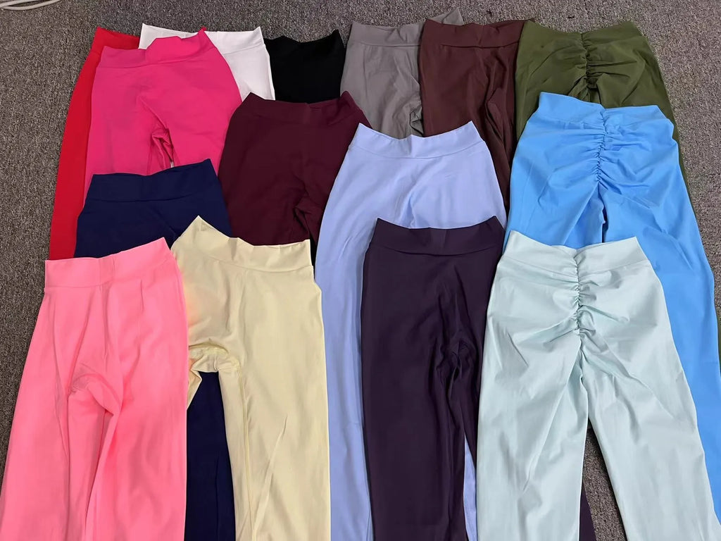 Active V Back Sport Yoga Leggings Women Push Up Gym Suit Sexy Body Sculpting Quick Dry Brazilian Scrunch Tights