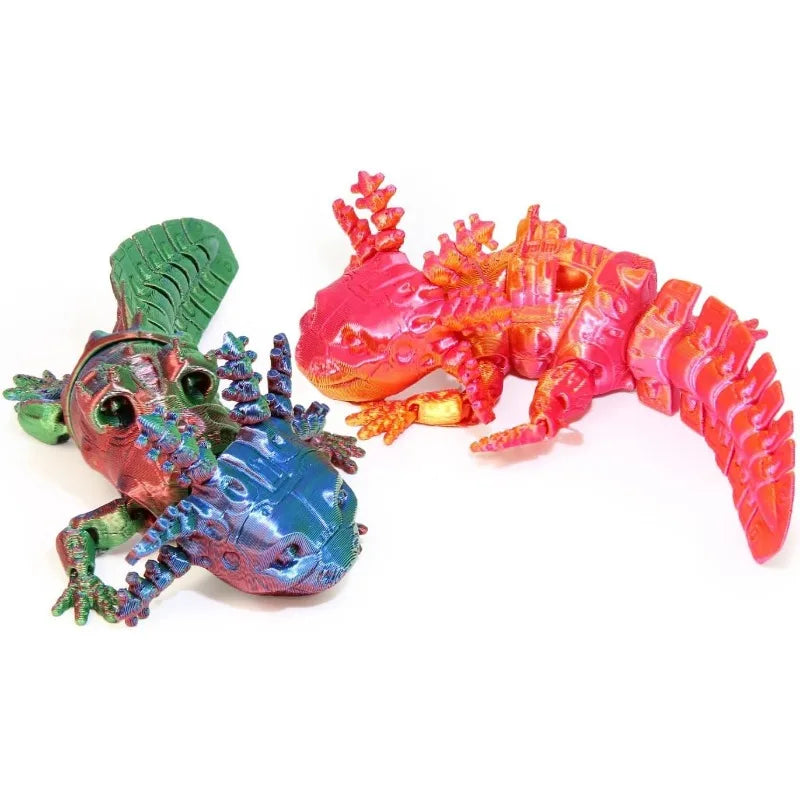 3D Printed Mechanical Salamander 13cm Articulated Animal for Desk Decor Home Office Gifts Room Decor Creative Craft