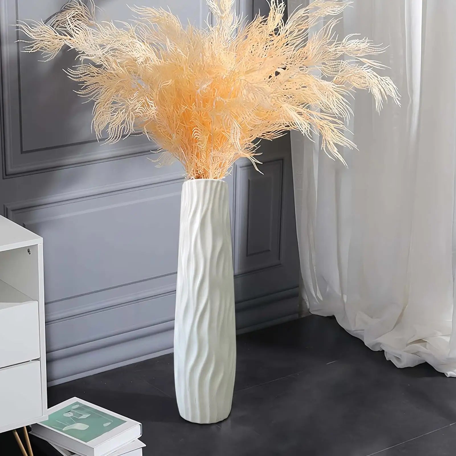 Tall Vases for Floor Textured Standing Decoration